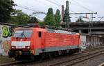 Auch die roten  Sicken  waren mal wieder unterwegs...hier DB 189 034-2 REV/HSR 9/06.07.26 auf Solo-Tour gen Machen. HH-Harburg 18.07.2026
