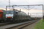 Dispolok/TXL 189-984 hat um 20.30 Uhr - kurz vor Sonnenuntergang - einen KLV Zug �bernommen, Pattburg 17.08.2023  