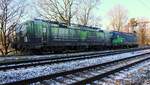 ATLU/TXL 193 582-4 und ELOC/ELL/TXL 193 257-3 abgestellt In Pattburg in der S�dabstellung.