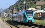 VIAS 409A/B (0428 143-2+0828 343-4+0828 243-6+0428 643-1) im neuen Farbkleid als RB 10 nach Frankfurt.