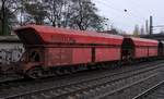 D-DB 80 81 6861 538-9 Gattung Falrrs 152, Sechsachsiger Selbstentlade/Sch�ttgutwagen-Einheit f�r Erztransport HH-Harburg 28.11.2020