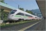 Der DB ICE 411 055 ist aus München kommend an seinem Ziel Bregenz als ICE 1217 angekommen.