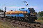 Eine Woche bevor der Bahnübergang Venlo Vierpaardjes geswchlossen wird, passiert dort am 8 August 2025 LTE 2019 316 -in NIAG Dienst- mit ein Kohlezug nach Kijfhoek.