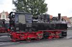 Die Mallet-Lok HSB 99 5901 ex NWE 11 am 28.08.2012 im Bw Wernigerode .