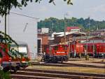 Ein Blick �ber den Zaun am Bahnhof Limburg/Lahn am 09.07.2013.