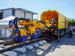 Plasser & Theurer  Schienenschweißanlage APT 1500 RL auf Zweiwegefahrzeug MAN TGS 35.540, Schweres Nebenfahrzeug Nr.