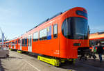   Stadler Rail pr�sentierte auf der InnoTrans 2018 (hier 18.09.2018) den neuen Worbla-Zug Be 4/10 f�r die RBS (Regionalverkehr Bern-Solothurn),  hier in Form von dem RBS Be 4/10 Worbla 02.