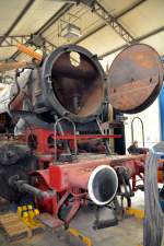 Die 86 346 der UlmerEisenbahnfreunde in der Hauptuntersuchung in M�nsingen am 01.05.2014.