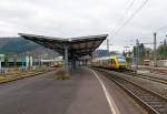   Der VT 262 (95 80 0648 162-5 D-HEB / 95 80 0648 662-4 D-HEB) ein Alstom Coradia LINT 41 der HLB (Hessische Landesbahn), ex Vectus VT 262, fährt am 13.03.2015, als RB 95  Sieg-Dill.Bahn  Au/Sieg