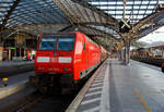 Der RE 9 - Rhein Sieg Express (RSX) Siegen - Köln – Aachen, geschoben von der 146 004-7 (91 80 6146 004-7 D-DB) der DB Regio NRW, hat uns am frühen Morgen des 18 Juni 2025 gut von