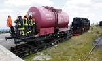 99 7232-6 im Feuerwehreinsatz auf dem Brocken/Harz am 27.07.2019.
