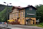 HSB Bahnhof Eisfelder Talm�hle am 12.06.2011.