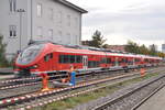 633 548 RS 75 in der Baustelle Illertissen am 29.10.2023.