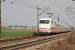 ICE 1 bei Neu-Ulm Pfuhl am 09.04.2009.