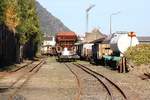 Hier mal ein Blick auf den kleinen Güterbereich der Schmalspurabteilung im Bhf von Brohl bei der Brohltalbahn.
