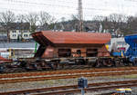 Offener Drehgestell-Schotterwagen (ex Schotterwagen 268), 81 80 6940 922-0 D-DB, der Gattung Facs 140 (Schotterwagen) abgestellt im Zugverband am 30.12.2020 in Kreuztal.