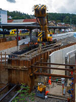 Nun im Einsatz der 125 t KIROW Gleisbauschienenkran KIROW Multi Tasker KRC 810 T (mit Schwerlastausrüstung), Schweres Nebenfahrzeug Nr.