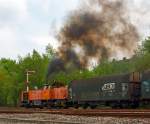 Herdorf am 08.05.2013  Nein keine Dampflok, es ist doch noch eine Diesellok...