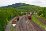 Blick auf den Rangierbahnhof der KSW Kreisbahn Siegen-Wittgenstein (ehem.