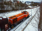 Zurzeit ist die RBH 802 „Ruhrpott Sprinter“ / 275 802-3 (98 80 0275 802-3 D-RBH), eine MaK G 1206 der RBH - RAG Bahn und Hafen GmbH (Gladbeck), an die KSW (Kreisbahn Siegen-Wittgenstein)