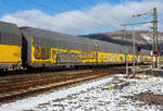 Vierachsiger zweigliedriger (2 x zweiachsiger) geschlossener Doppelstock-Autotransportwaggon, 47 80 2911 395-6 D-ARS der Gattung/Bauart Hccrrs 5.860 der ARS Altmann AG mit Sitz im bayerischen