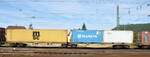 Containerwagen (Doppeleinheit) Sggmrss 90-112 in Geislingen Steige am 11.09.2010.