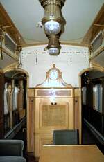 Salonwagen von Kaiserin Victoria Luise, Salonabteil im LHB/Alstom Werksmuseum in Salzgitter-Watenstedt im Februar 1980.