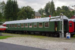 Der DDR-Regierungszug-Salonwagen A ex DR 61 50 89-40 006-8 der Gattung Salon 8980, heute zugeh�rig zum Zughotel Wolkenstein, hier am 26 August 2013.