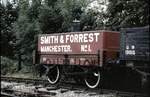 UK GWR historischer G�terwagen Beh�lterwagen Smith & Forrest Manchaster No.1 im Eisenbahnmuseum Didcot im August 1991.