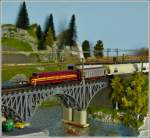 CFL 1601 auf der Schwebebr�cke in Blonay.