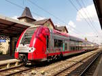 Am 01.05.2019 macht der CFL Triebzug Z 2218 Halt in P�tange bei seinem Einsatz als RB 5065 Luxembourg – Athus.