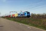 Am 30 März 2021 durchfahrt LTE 186 944 mit der Mannheim/Wörth KLV Boxtel.