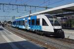 Arriva Blauwnet 25 steht am 1 Augustus 2026 in Zutphen abfahrtbereit als RB nach Oldenzaal.