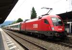 ÖBB 1016.008 mit IC in Prien am 10.08.2019.