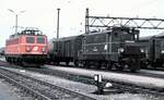 ÖBB 1045.009-6 und 1041.011-6 in Attnang-Puchheim am 05.05.1988.