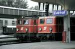 ÖBB 1141.16 und 1141.10 in Linz am 07.10.1981.