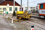 Der meterspurige X 26.641 der Stern & Hafferl Verkehrsgesellschaft m.b.H., ex X 23.641 ehemaliger Turmwagen ELBG - Elektrische Lokalbahn Gmunden (sp�ter Stra�enbahn Gmunden), ist am 14 Januar 2025
