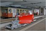 Der BLM Be 4/4 N° 31 (ex Bipperlisi) im Bahnhof von Mürren.