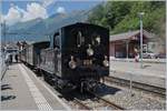 Im Rahmen der Schweizer Dampftage Brienz 2018 pendelte die SBB (Br�nig) G 3/4 208 von 1913 Brienz und Meiringen mit einigen Z�gen hin - und her, wobei sie (leider) bei der ersten Fahrt nach Meiringen auf der dortigen Drehscheibe gewendet wurde, so dass hier, bei dieser Aufnahme aus Brienz  nur  die R�ckseite der Lok zu sehnen ist.

30. Juni 2018