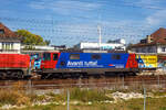 Die SBB Cargo Re 4/4 II – 11228  / Re 420 288-3  „Avanti Tutta! / Vorwärts.“ (91 85 4420 288-3 CH-SBBC) steht am 11 September 2023, bei Bern.