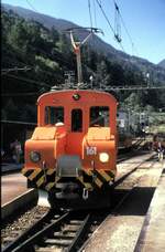 RhB Ge 2/2 Nr.161 Eselein in Poschiavo im August 1989.