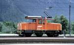 RhB Ge 3/3 Nr.214 in Samadan im August 1989.