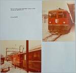 In den tiefsten Tiefen meines Archives gefunden: Qualitativ wenig überzeugnede Bilder mit einem interessanten Motiv: Die FO /(MGB) Ge 4/4 III im Einsatz bei der Rhb vor der Eröffnung des Furka-Tunnels. 
Die Ge 4/4 III 81  Wallis  steht mit ihrem Perosnnenzug nach Landquart Davos Platz abfahrbreit. 

Winter 1981/82