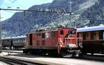 FO, fusioniert zu MGB; Fahrzeug HGe 4/4 Nr.36 in Disentis Mustér am 14.09.1980.