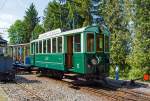 Der ex LJB Triebwagen Ce 2/2 N�12 der Museumsbahn Blonay-Chamby, hier am 27.05.2012 auf dem Museums-Areal der (BC) in Chaulin.