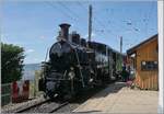 Bild mit (etwas) Aussicht: die HG 3/4 N� 3 ist mit ihrem Dampfzug in Chamby angekommen und wird in K�rze nach Chaulin fahren.