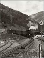 100 Jahre Brig - Gletsch  Die DFB HG3/4 N� 9 erreicht Oberwald.