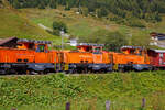 Alle drei ehemaligen dieselelektrische Rangierlokomotive der Rhätischen Bahn - RhB Gm 3/3 – 231bis 233 sind nun bei der - DFB Dampfbahn Furka-Bergstrecke AG.