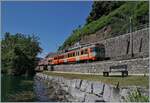 Der FLP Be 4/12 21 LEMA kurz vor Agno auf der Fahrt von Ponte Tresa nach Lugano.