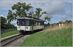 Der MOB Be 4/4 1006 (ex Bipperlisi) als Regionalzug 2331 bei der Haltstelle Châtelard VD.